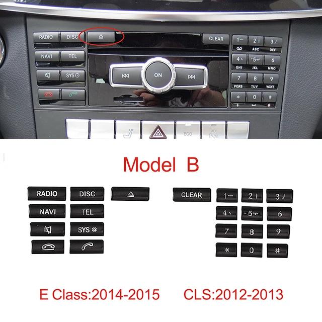 Car Central Control CD Panel Button Decorative Patch Trim Stickers ABS For Mercedes Benz C/E Class W204 W212 GLK CLS 2012-2013