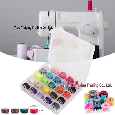 Household Bobbin Thread Set: 25/36 Spool Kit for Sewing Machines