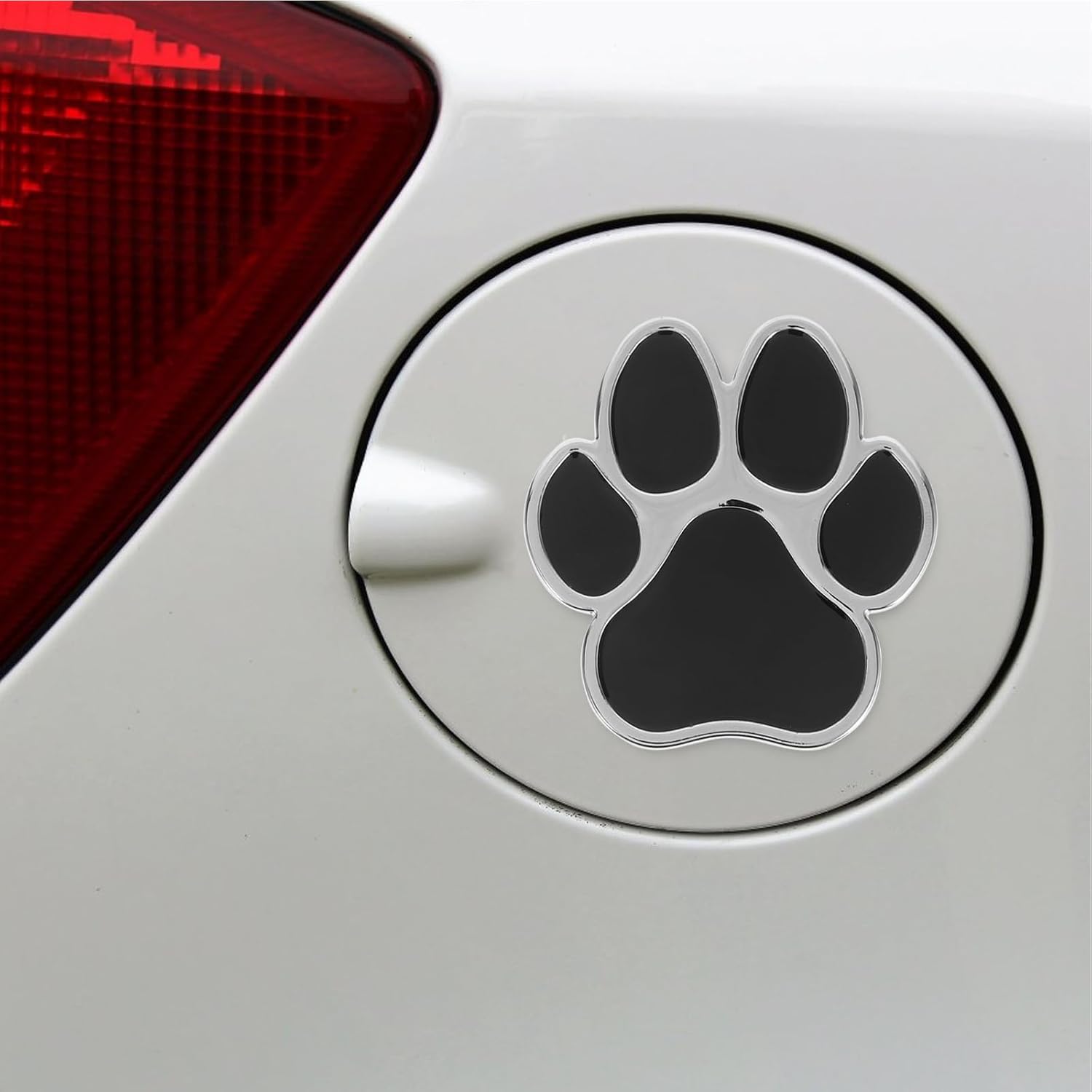 

Baluue Dog Paw Stickers for Cars, 3D Paw Print Car Decal Zinc Alloy Auto Car Emblem Decal Decoration, Black Metal Dog Footprint Stickers for Cars