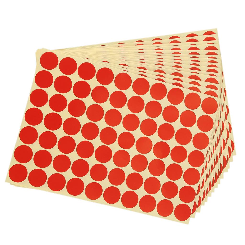 BHBL 19mm Circles Round Code Stickers Self Adhesive Sticky Labels Red