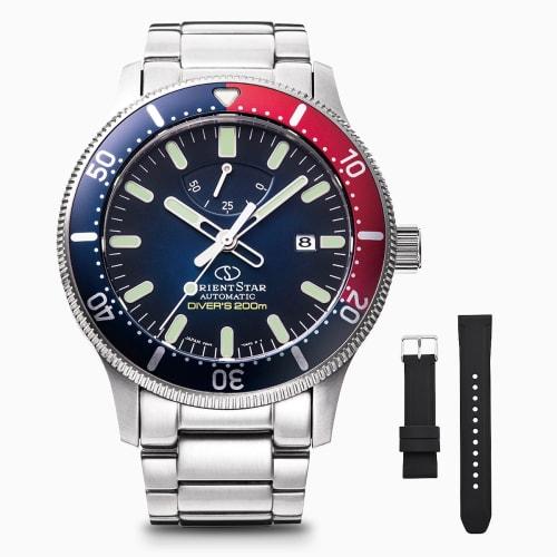 

Orient Star RK-AU0306L Men s Automatic Watch, 200m Diver, with Silicone Strap, 200m Water Resistance (Navy)