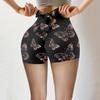 Sexy Women Yoga Shorts Butterfly Print Sport Workout Clubwear Homewear