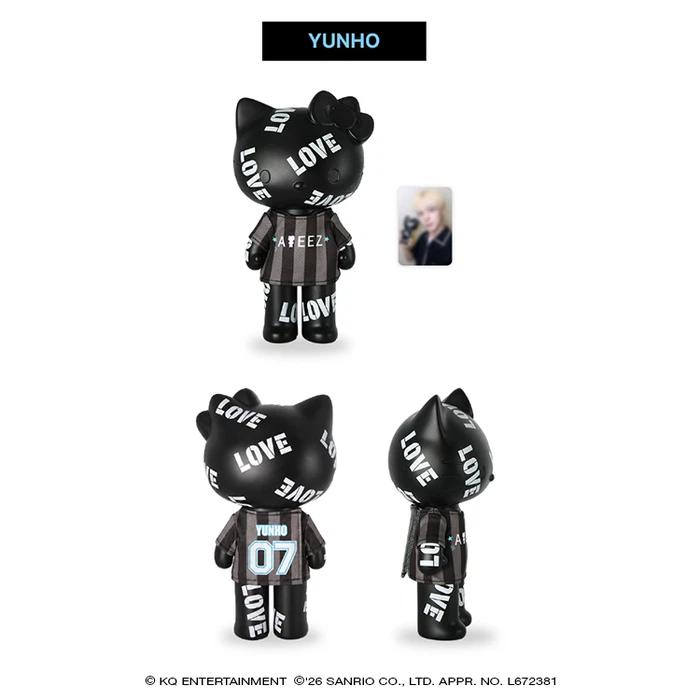 ATEEZ X HELLO KITTY Black Series / Love Figure T-shirt Photo Cards Set / Pre-Order