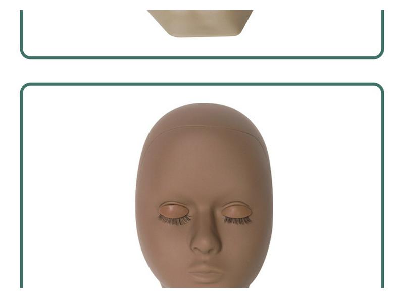 Realistic Silicone Mannequin Head for Eyelash Extension Practice with Removable Eyelids