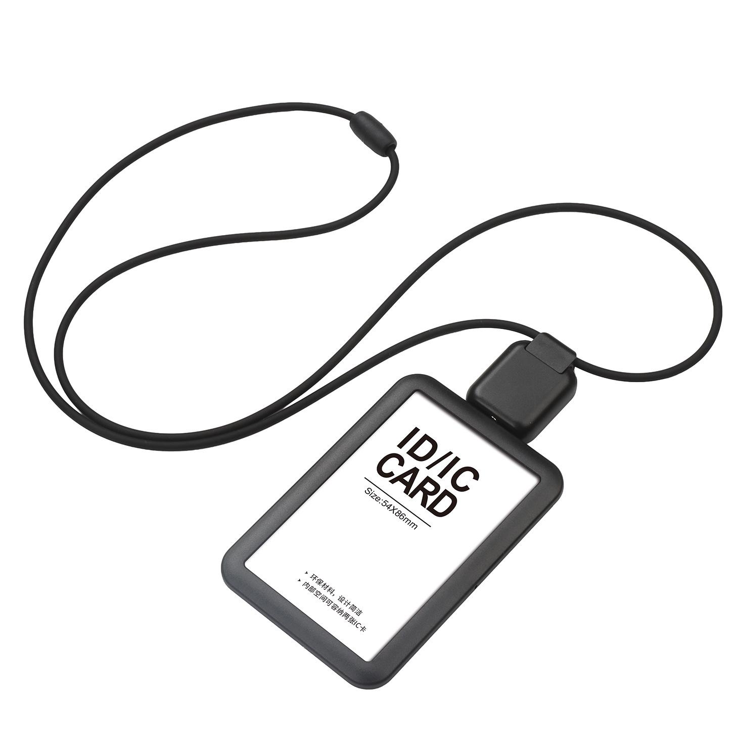 Autumn Rain Retractable ID Badge Holder with Silicone Lanyard