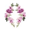 1Pair Polyester Fiber Embroidery Flower Patch DIY Handmade Clothing Accessories Embroidery Floral Applique Floral Patches Hat