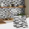 Marble Mosaic Tile Sticker, Kitchen Bathroom Pvc Waterproof Self-Adhesive Wall Sticker Imitation Epoxy Home Wallpaper