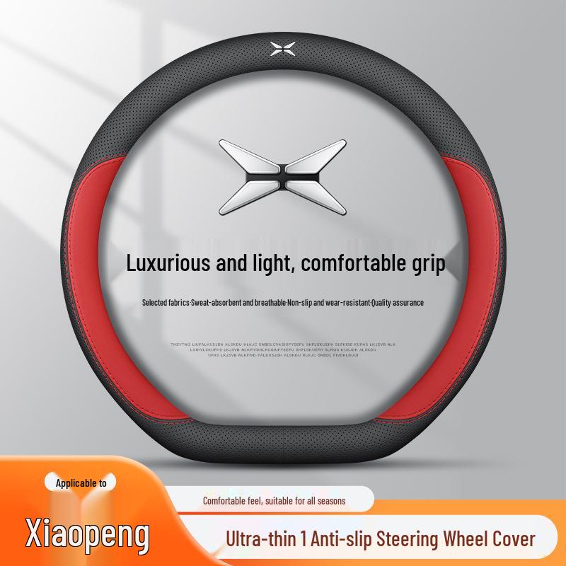Genuine Leather Steering Wheel Cover for XPeng Models: MONA M03, P7, G6, X9, G7