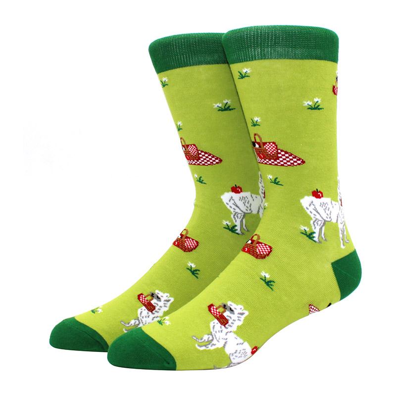 Large Size New Happy Funny Couple Trendy Socks Funny Personalized  Cartoon Jacquard Long tube cotton socks
