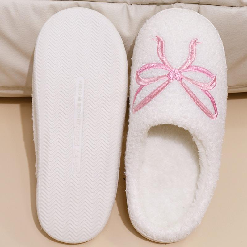 

Сюжет Подарок Поклонник Барби с узлом Хлопковые тапочки Женские Домашние Осенне-зимние Удобные Махровые Вышитые Пушистые тапочки 44-45