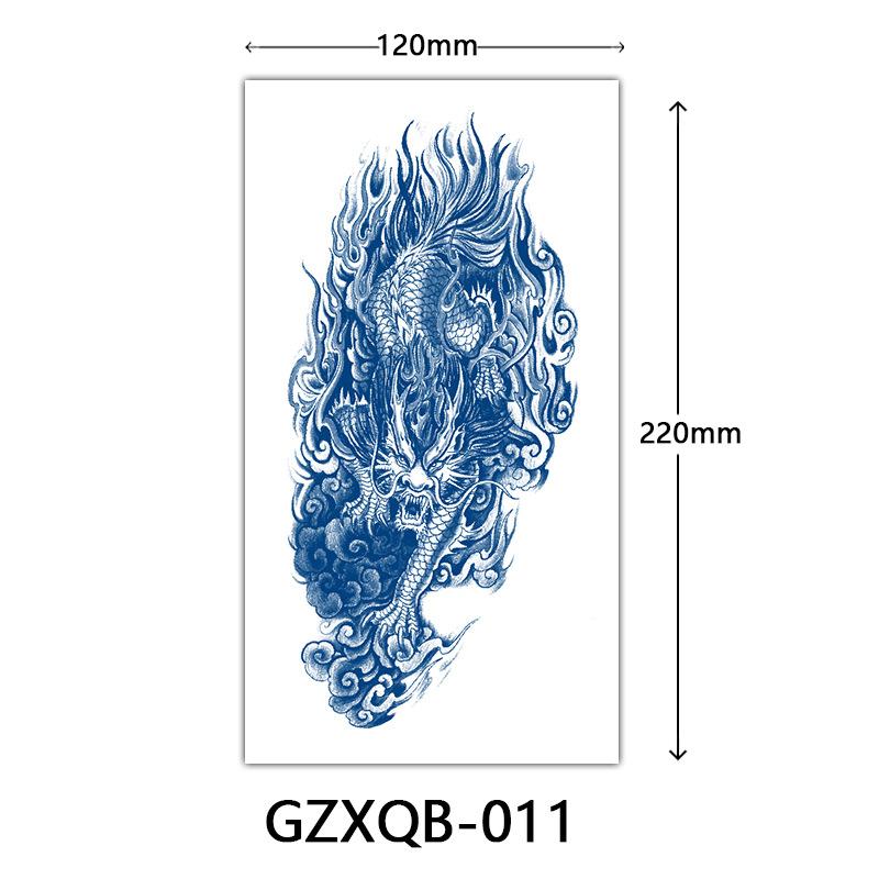 Herbal Half Arm Tattoo Stickers, Big Arm Juice Semi-Permanent Tattoo Stickers, Sweatproof Tattoo