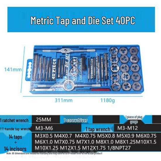 Adjustable Tap Wrench Set - Manual Tapping Tool with Extended Chuck