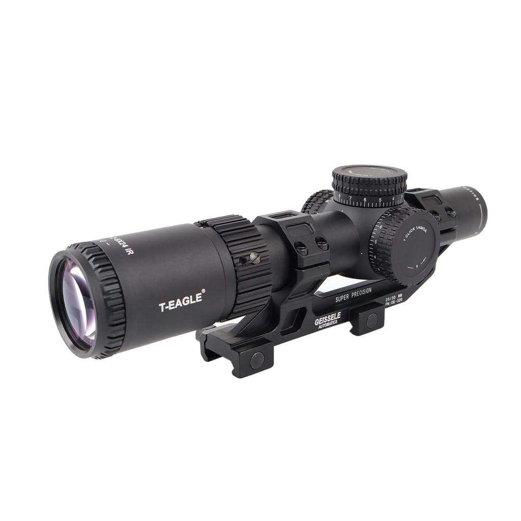 Puškohled krátký dalekohled s variabilním zvětšením s montáží T-EAGLE1.2-6X24IR jednodílný (BK)