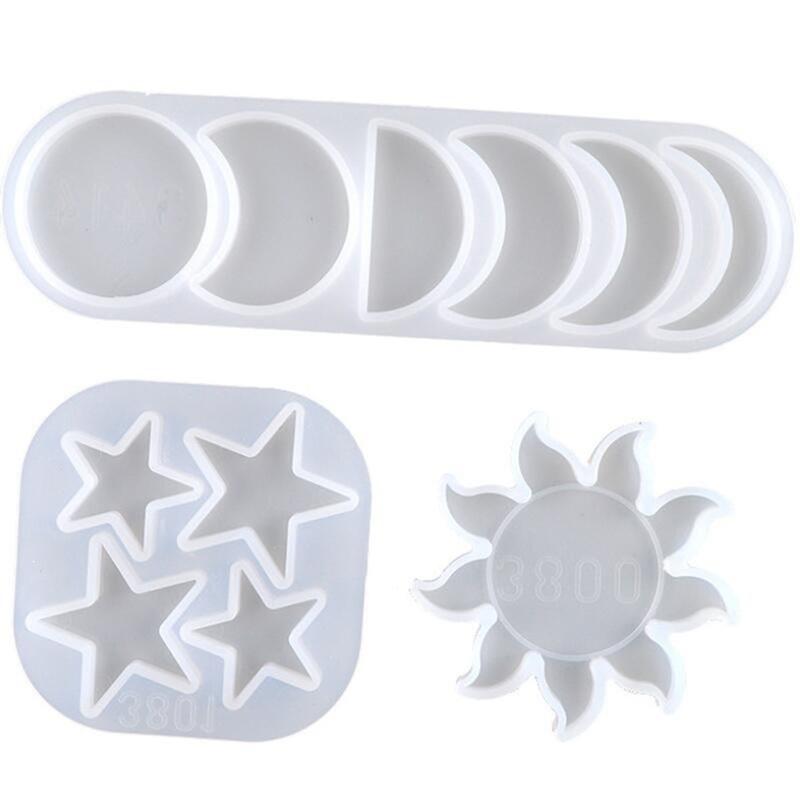 New Fashion Star Sun Moon Silicone Resin Molds Jewelry Ornaments DIY Handmade Mold Epoxy Resin Molds Silicone Mould