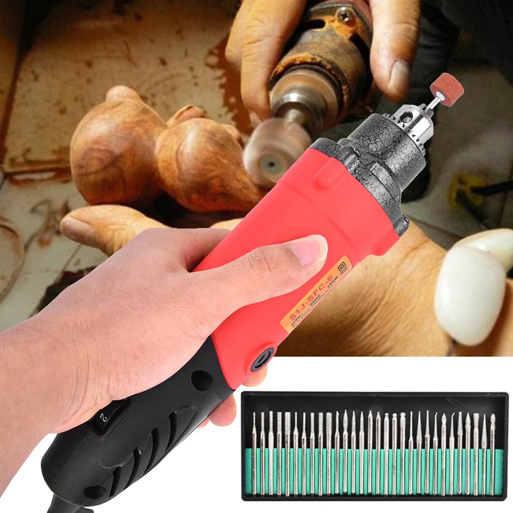 Electric Grinder Set 6 Variable Speed Adjustable Mini Drill Engraver 240W