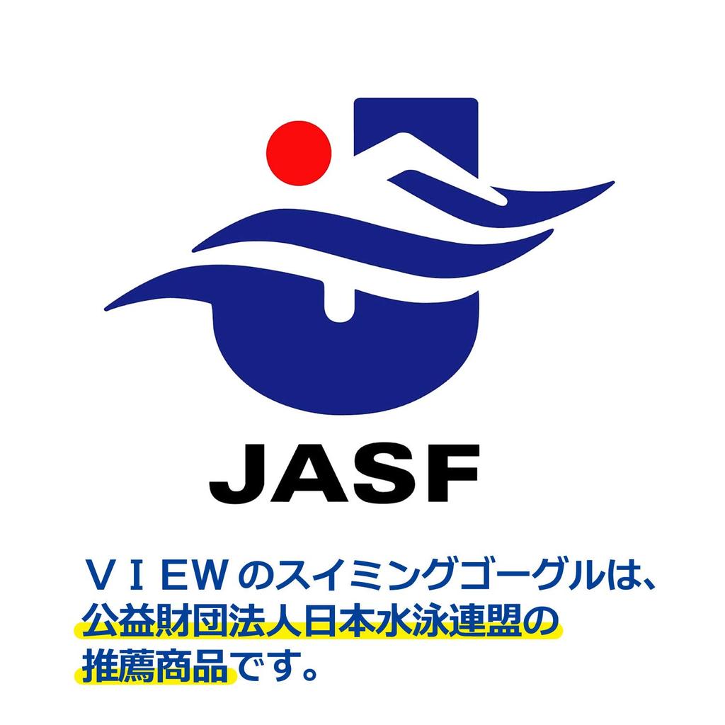 VIEW V2000MR BLGRB Swimming Mirror for Outdoor Swimming and DELFINA Fina Approved Goggles, Type, Racing,