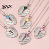 Angelic Charm Necklace Angel Wings Rhinestone Hug Guardian Pendant Blessings