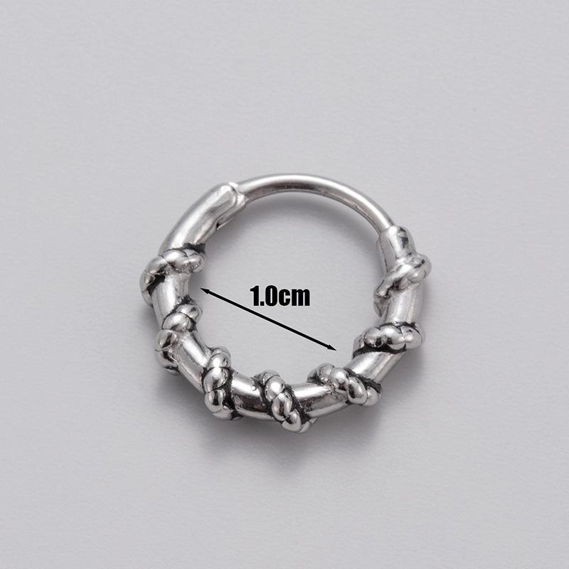 Men's Stainless Steel Skull Totem Earrings - Retro Ear Hoops/Clips