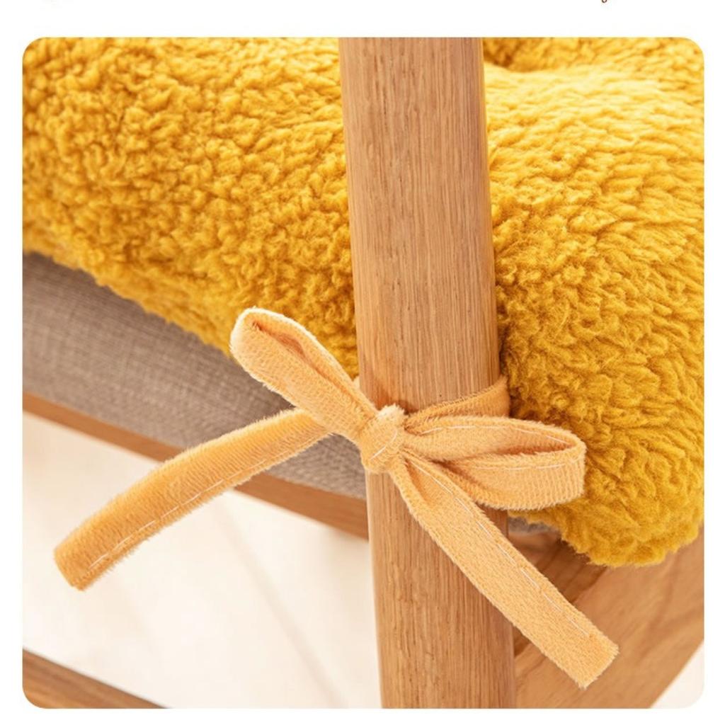 Solid Color Square Plush Seat Cushion, Office, Restaurant Seat Cushion