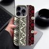 Vintage Totem Pattern Lichee Leather Pattern Phone Case For Oppo Realme 15 P3X 14 13 12 11 9 C75 C63 C55 C35 C30 Pro Plus 4G 5G