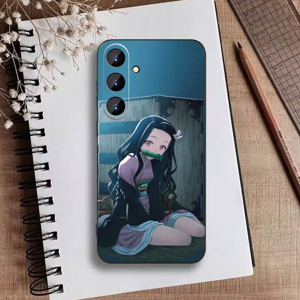 Nezuko P-Kamado Phone Case For Samsung Galaxy A73,21,22,32,71,53,52,51,80,5G Soft Black Cover