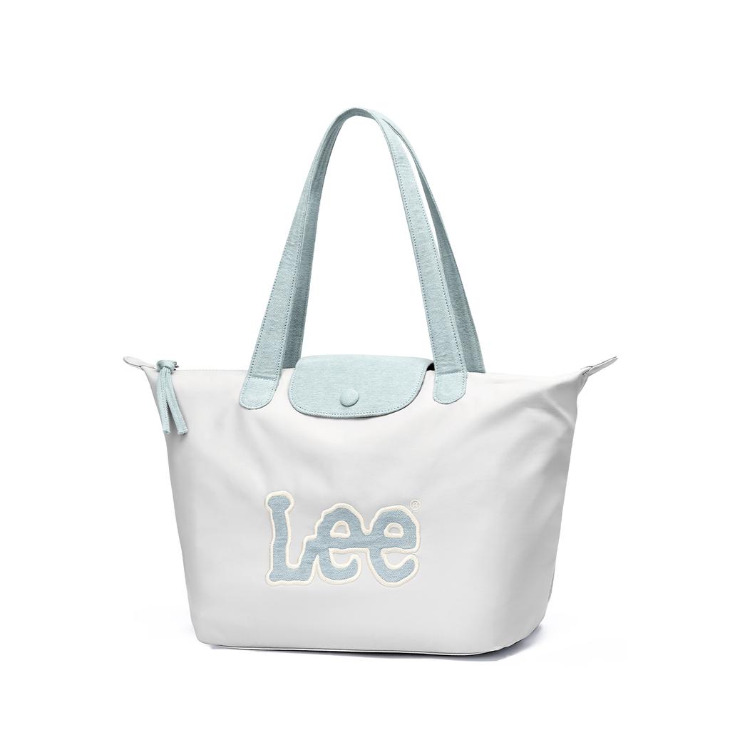 New Lee Fabric Shoulder Bag Tote Women's Haze Blue/Beige LE250614M