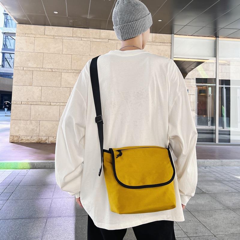 Fashion new couple messenger bag daily leisure sports nylon bag men's shoulder bag trendy simple messenger bag