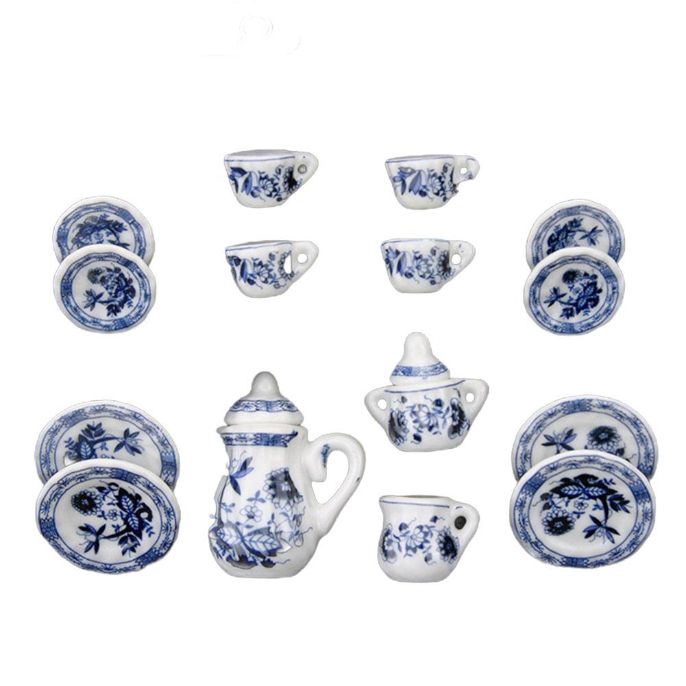 Mini Ceramic Tea Set Perfect Play Toy for Kids - Miniature Food Dishes Cups Plates For Children Tea Cups