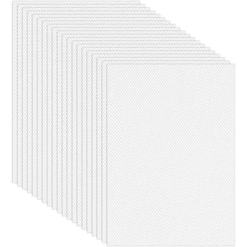 CYCLI-Waterproof For Mask Fursuit Eye Mesh, 20 Sheets White PVC Plastic Blank Canvas For Furry Cosplay