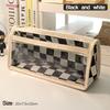 Kawaii Plaid Pencil Case Large Capacity Cute Portable Pen Box Back To School Office Supplies Korean Makeup Storage Stationery