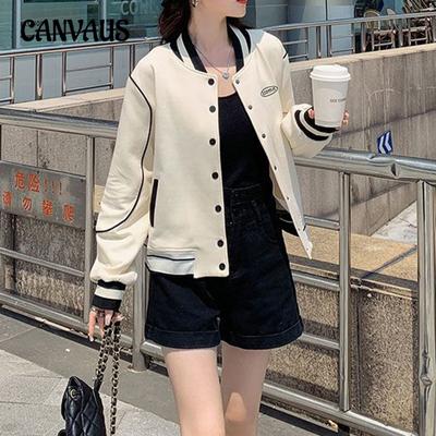 Damen Zipper Clash Langarm-Baseball-Jersey-Jacke