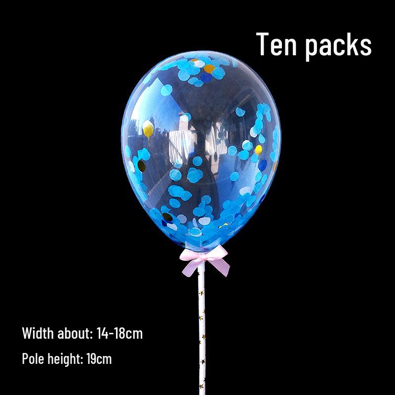 Valentine's Day & Birthday Cake Topper: Gold, Silver, and Colorful Transparent Wishing Balls Decoration