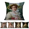 Elegant Lady Beautiful Nordic Classical Woman Oil Painting Home Decorative Throw Pillow Case Art Room Gallery Sofa Cushion Cover