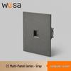 CE-Certified European Type E Socket for Germany & France, One/Two-way Switch Panel, Two-hole Design