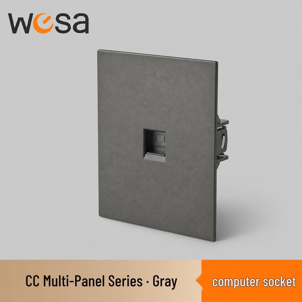 CE-Certified European Type E Socket for Germany & France, One/Two-way Switch Panel, Two-hole Design