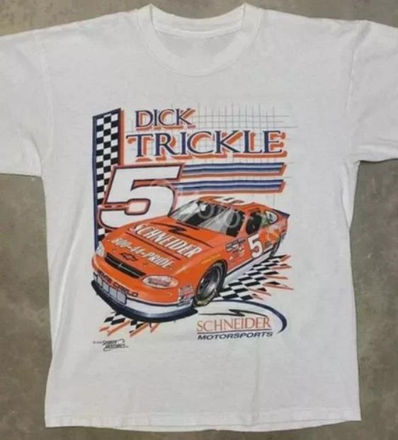 РАСПРОДАЖА Винтажная футболка Nascar Dick Trickle Schneider 1999 года, Футболка Dick Trickle S