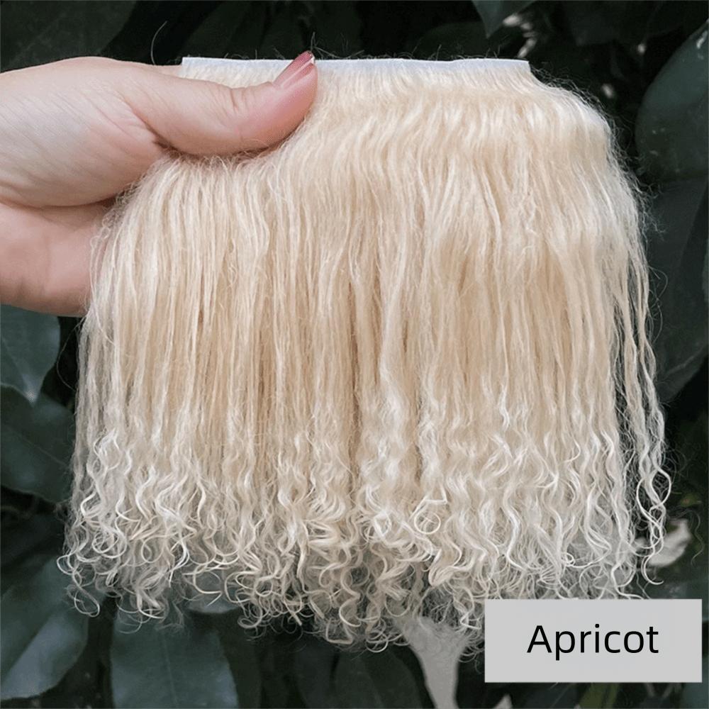 Mongolia Fur Sheepskin Wool Extensions Hair Row BJD Dolls Wigs SD Blyth Wigs  Doll Toy Accessories
