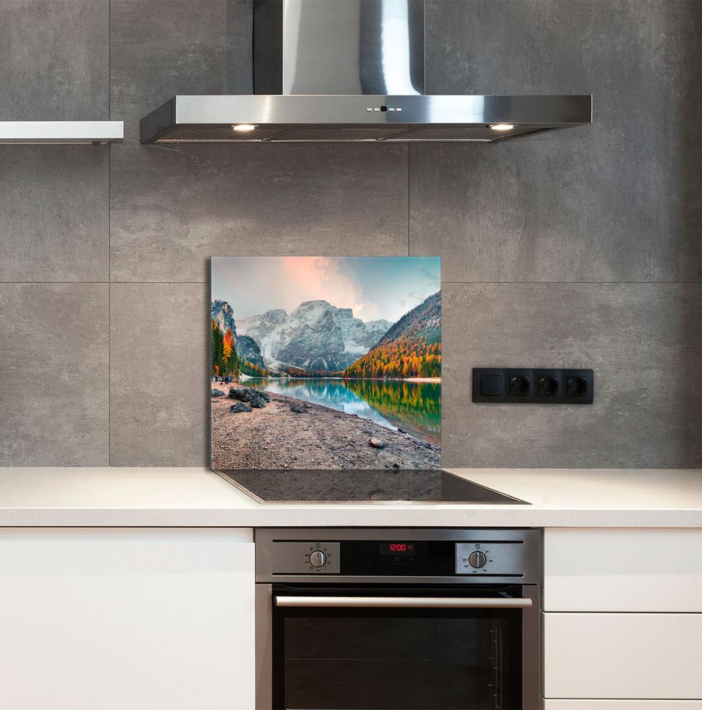GLASPANEL FÜR DIE KÜCHE 65x60 Berge