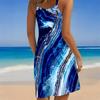 Women's Beach Dress Mini Dress Print Casual Modern Dress Sleeveless Loose Fit Outdoor Daily Summer