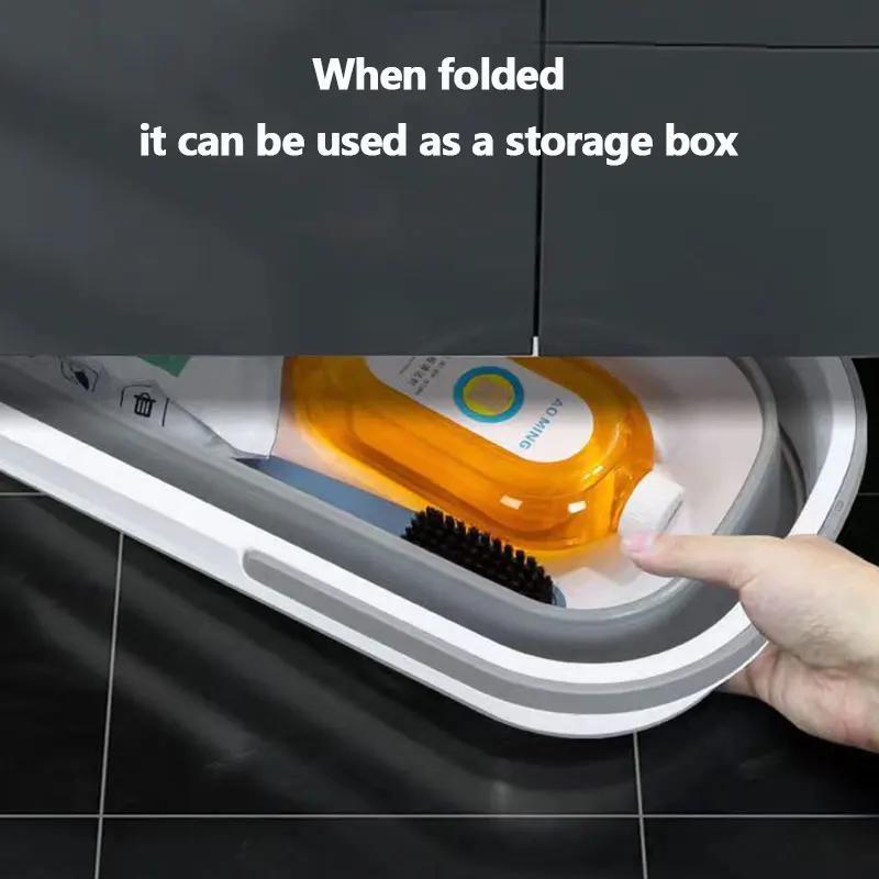 Collapsible Water Bucket Easy Hold Folding Fine Bucket Car Wash Basin Washing Plastic Buckets Home Use Cleaning Tool Foldable Mop Bucketer