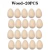 10-40PCS EasterWoodenEgg DIY Painting Set Realistic Imitation Eggs for KidsCreative DoodleToysFarmhouse Decor Wood Bead Ornament