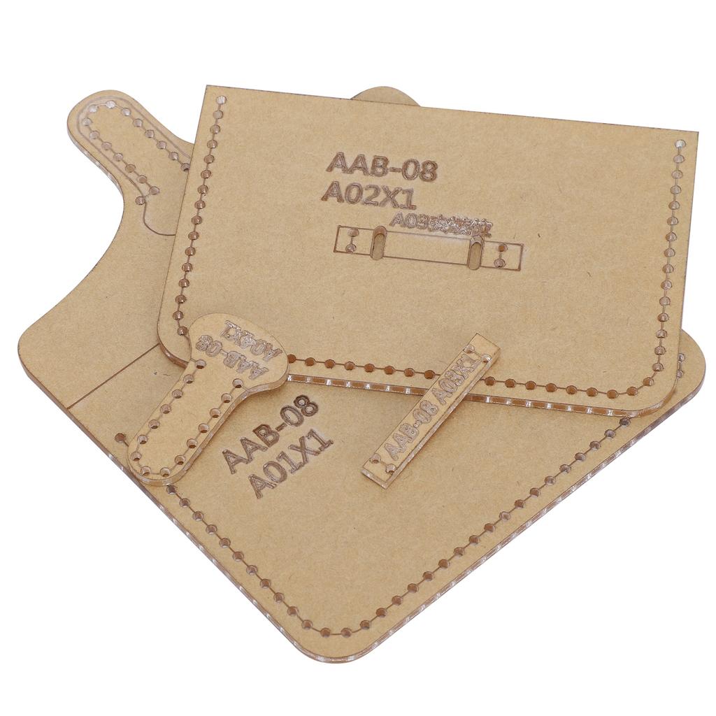 4Pcs Acrylic Template Card Bag Coin Purse DIY Leather Pattern Wallet Mold Craft Tools