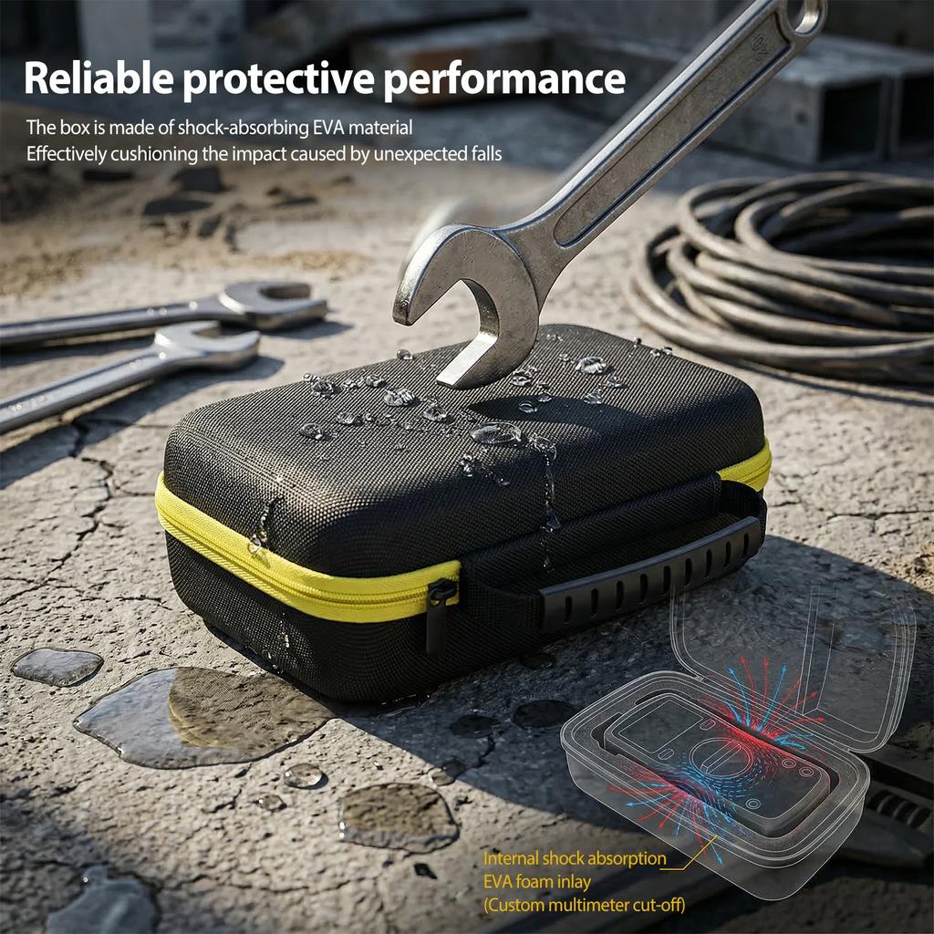 Multimeter Carry Case for Fluke F115C/F116C/F117C/15B+/17B+/18B+ Universal Shockproof EVA Digital Multimeter Protective Storage