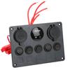 12V 24V 5 Button LED Switch Panel Light Toggle USB Chargers 3.0 Volt Gauge For Car Marine Boat Truck Trailer Caravan Accessories