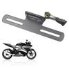 Aluminum Motorcycle License Number Plates Holder Frame with LED Light Tail Lamp LED Light Bracket
