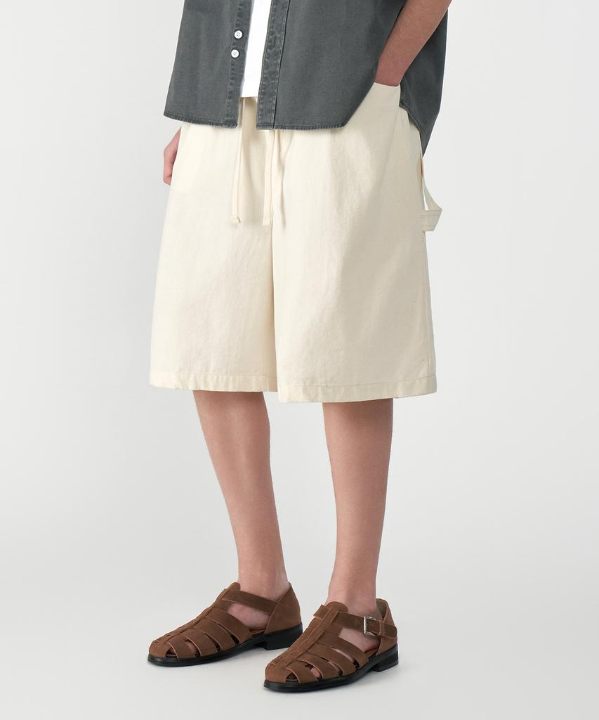 UNTAPPED STUDIO [2Pack] Linen Carpenter Bermuda Wide Pants 3 Colors