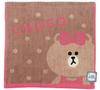 Marushin Carry LINE FRIENDS Hello Available In 2 5585000600 Towel/Hand Towel, Chocolate, Cotton, Sizes,