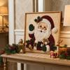 Santa Claus Pattern Christmas  Painting Art Kit Home Christmas Wall Decor  Beginner
