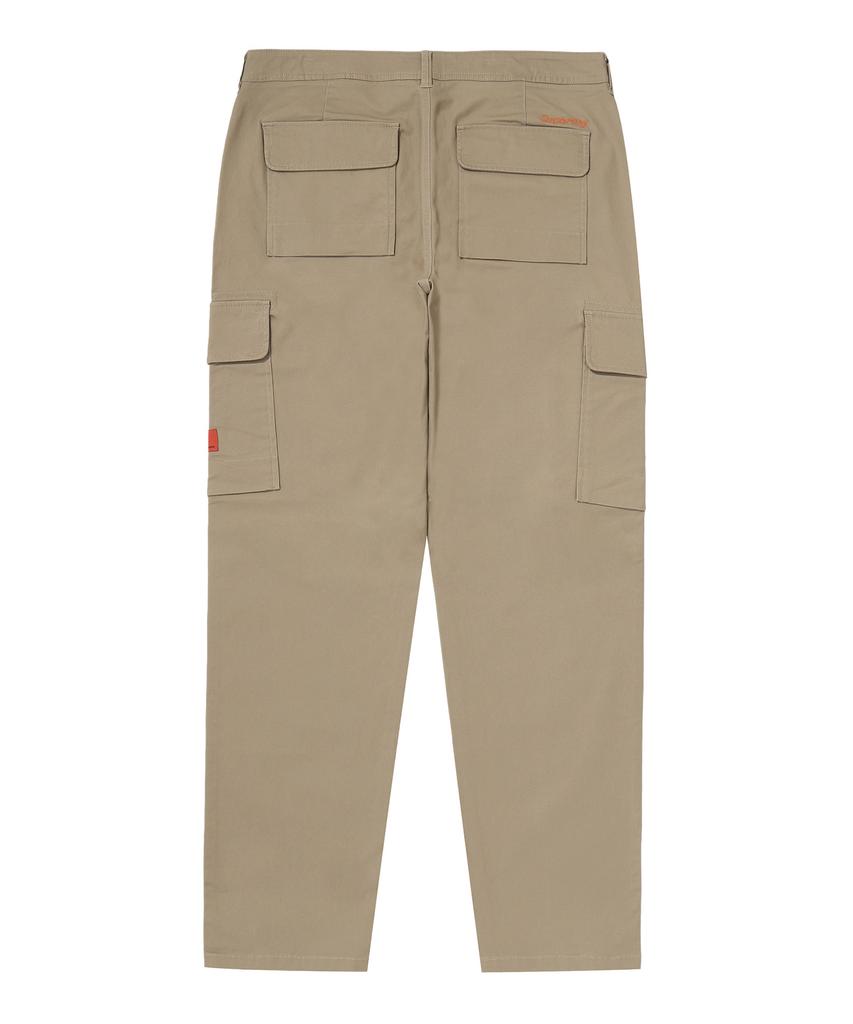 Syupeodeulai Label Slim Cargo Pants Dark Beige Sdmlwap60Dbe
