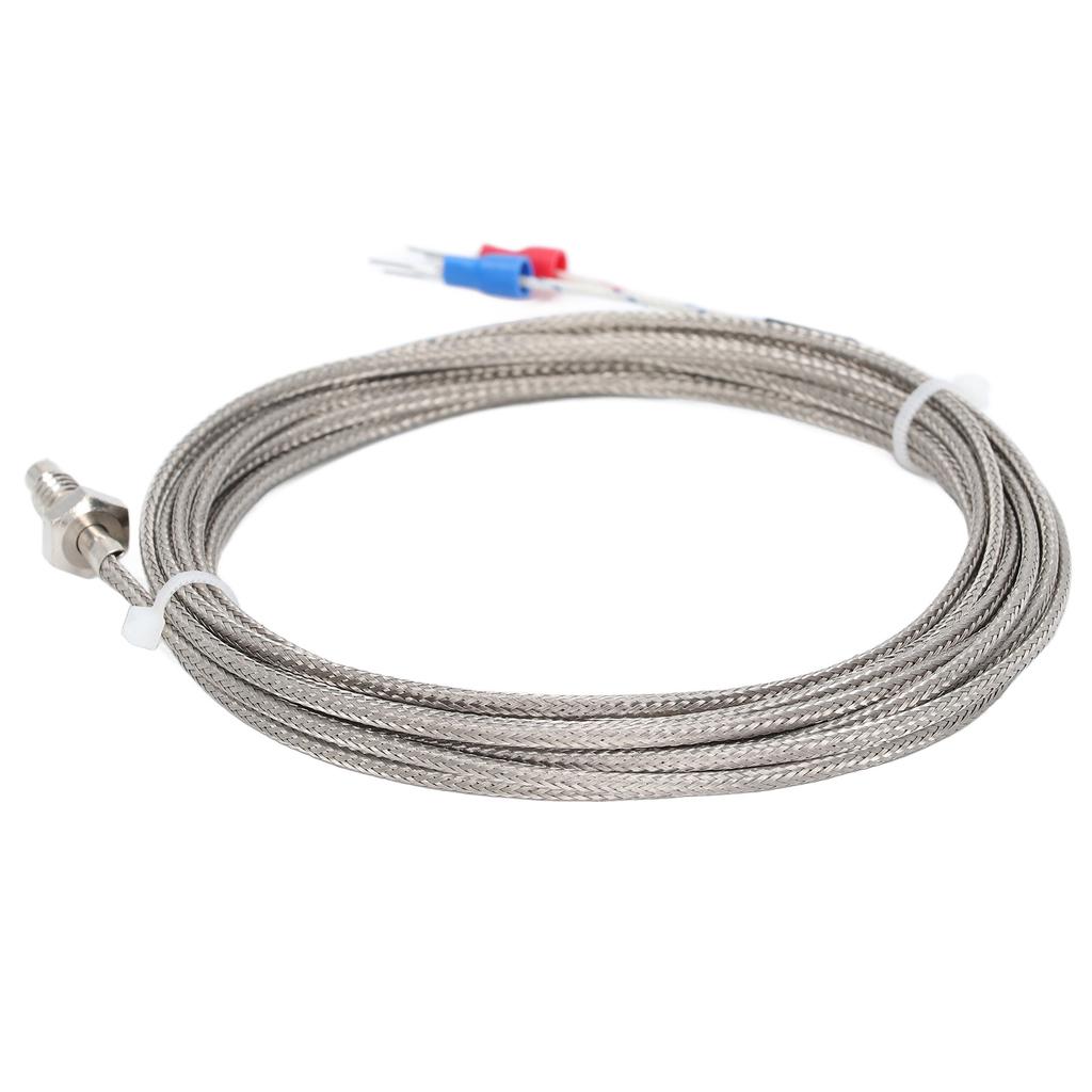 BERM K Type Screw Thermocouple Temperature Sensor Detector Gauge M6 Screw Thread 2 Wire Probe